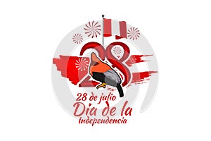 Translate: July 28, Independence day dia de la independencia of Peru photo