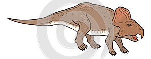 protoceratops dinosaur ancient vector illustration transparent background