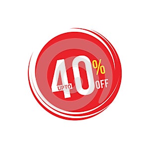 40% Discount Icons, 40% Discount Vector, up to 40% off