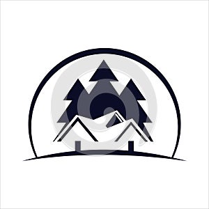 creative simple logo design pine estate