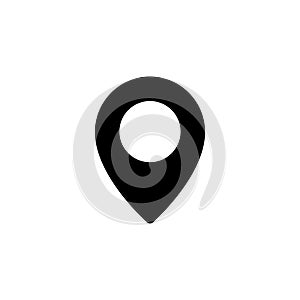 Location icon vector isolated on white background.