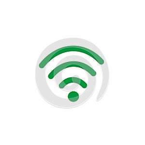 WIFI icon vector, wireless internet sign isolated on white background, flat style, vector illustration. photo