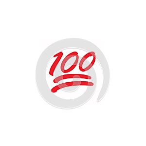 IcÃÂ´ne vectorielle 1000 ÃÂ©moticÃÂ´nes, dessinÃÂ©e ÃÂ  la main. Autocollant ÃÂ  100 points.