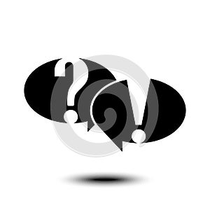 Question and answer marks with speech bubbles