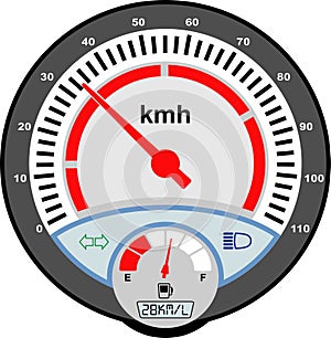 Scooter speed meter vector design