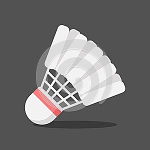 shuttlecock icon, badminton. suitable for the theme of sport, olympic, object, etc. flat vector style