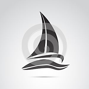 Whale, shark, fish tale vector icon. Fin of the fish illustrattion.