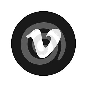 Round edges vimeo logo icon