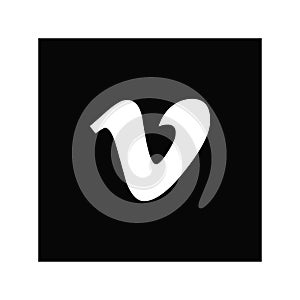 Squared edges vimeo logo icon