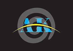 AK creative latter logo design