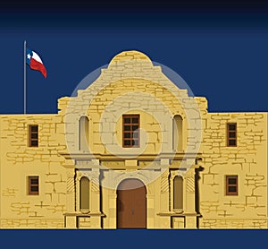 alamo san atonio texas america travel vector illustration transparent background