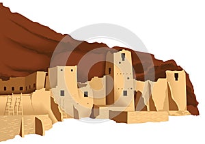 mesa verde national park colorado america travel vector illustration transparent background photo