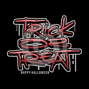 Trick or treat design text vector photo