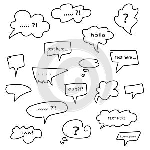 Simple speech bubble set