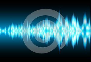 Sound waves oscillating dark light music radio photo