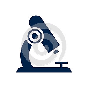 Microscope icon logo vector design illustration, isolated on white background.