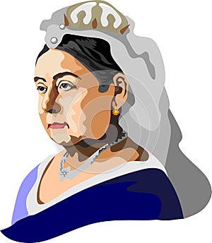 Queen Victoria United Kingdom Vector Illustration