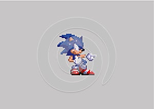 A character from a Sonic The Hedgehog 3 video game of an 16-bit game console