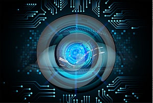 Eye Blue cyber circuit future technology concept background