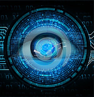 Eye Blue cyber circuit future technology concept background