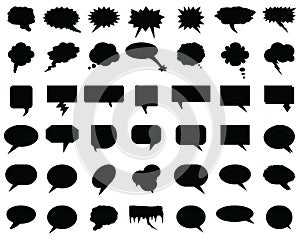 Black bubble speech set