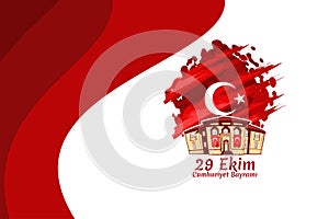 October 29, Republic Day.National holiday of the Republic of Turkey vector illustration photo