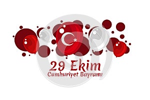 October 29, Republic Day.National holiday of the Republic of Turkey vector illustration photo