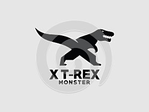 X Trex Logo The letter X design is combined with the abstract Trex. Ideal for theme parks, teams, video games, toys, etc. photo