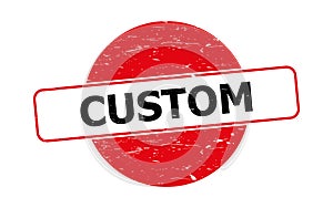 Custom stamp on white