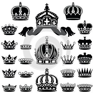 Crown collection - vector silhouette