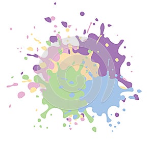 Various pastel colors splash