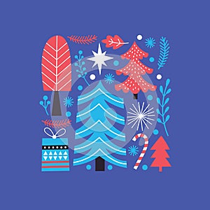 Christmas illustration. ÃÂ¡hristmas card photo