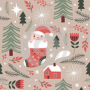 Christmas seamless pattern