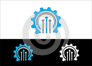 Engineering Logo or Icon Design Vector Image Template