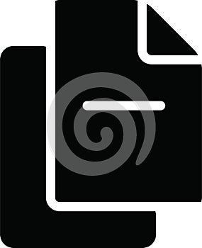 Solid copy icon vector