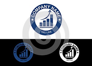 Financial Logo or Icon Design Vector Image Template