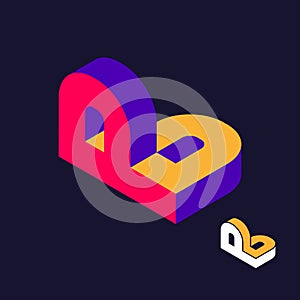 PB monogram or letter B logo design template. Abstract letter P and letter B. Modern vector emblem.