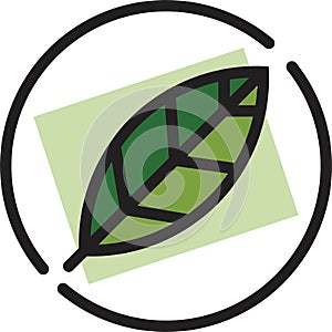 color vegan icon vector