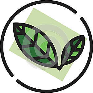 color vegetarian icon vector