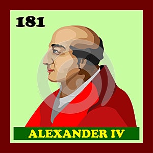 181st Catholic Church Pope Alexander IV