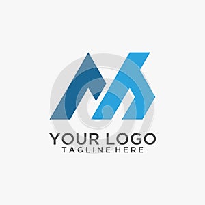 Letter MH logo design