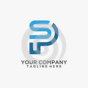 Letter SP logo design