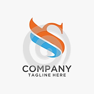 Letter S fly logo design