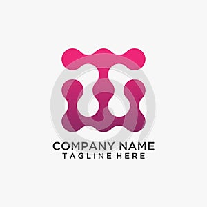Letter T tech logo design
