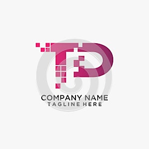 Letter TD digital logo design