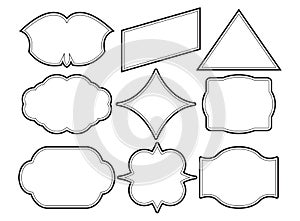 Set of frames border design vintag