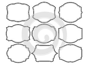 Set of frames border design vintag