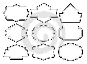 Set of frames border design vintag