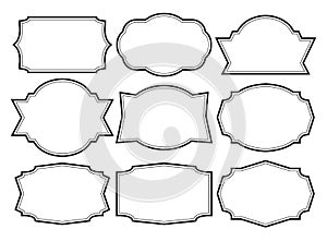 Set of frames border design vintag