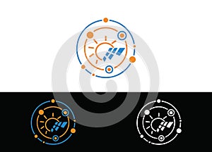 Energy Saving Logo or Icon Design Vector Image Template